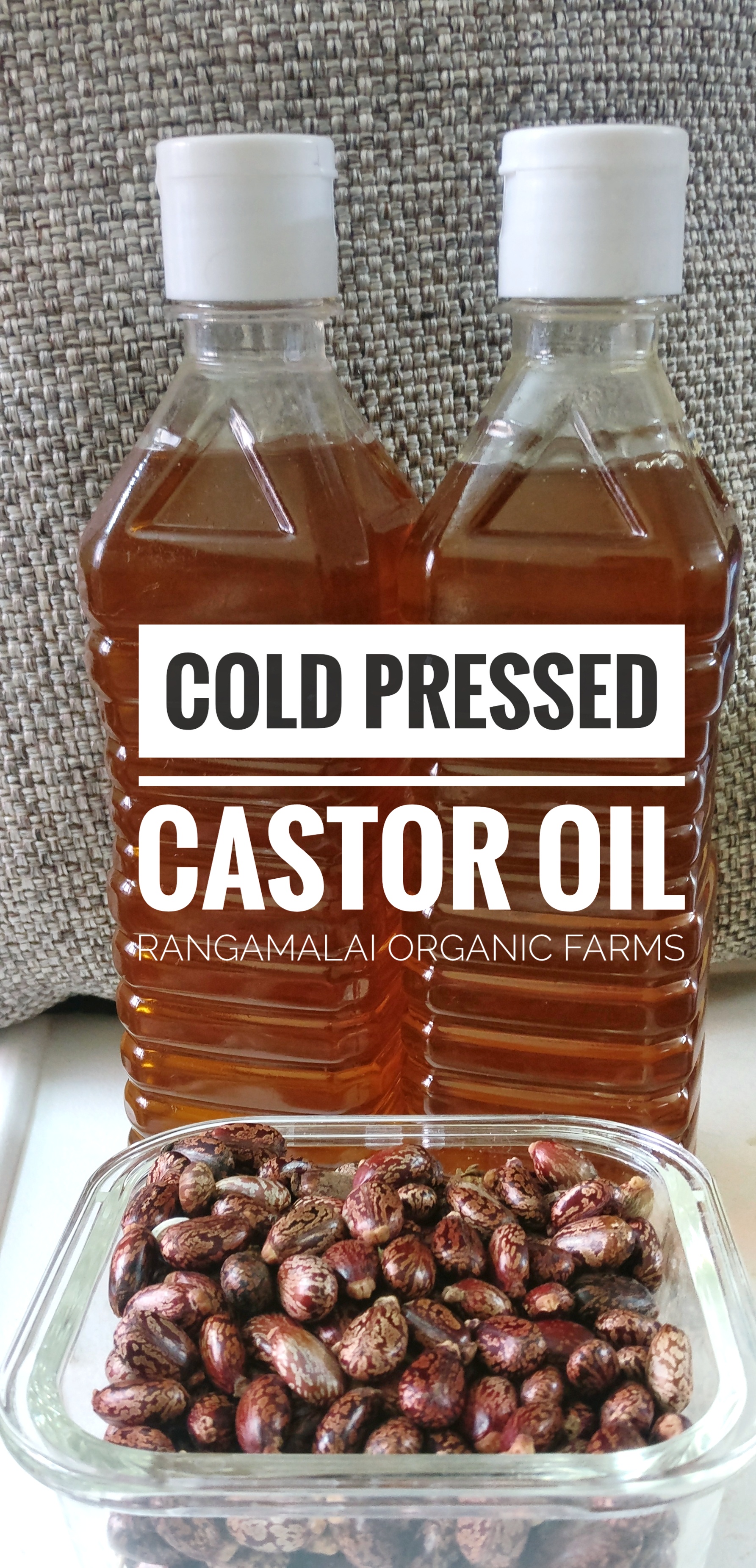 Cold Pressed Virgin Castor Oil, 500ml - Rangamalai Organic ...
