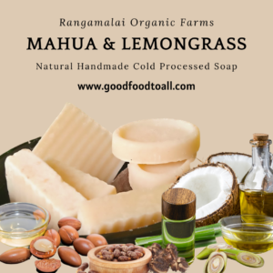 Handmade Organic Cold Processed Soap – Mahua & Lemongrass